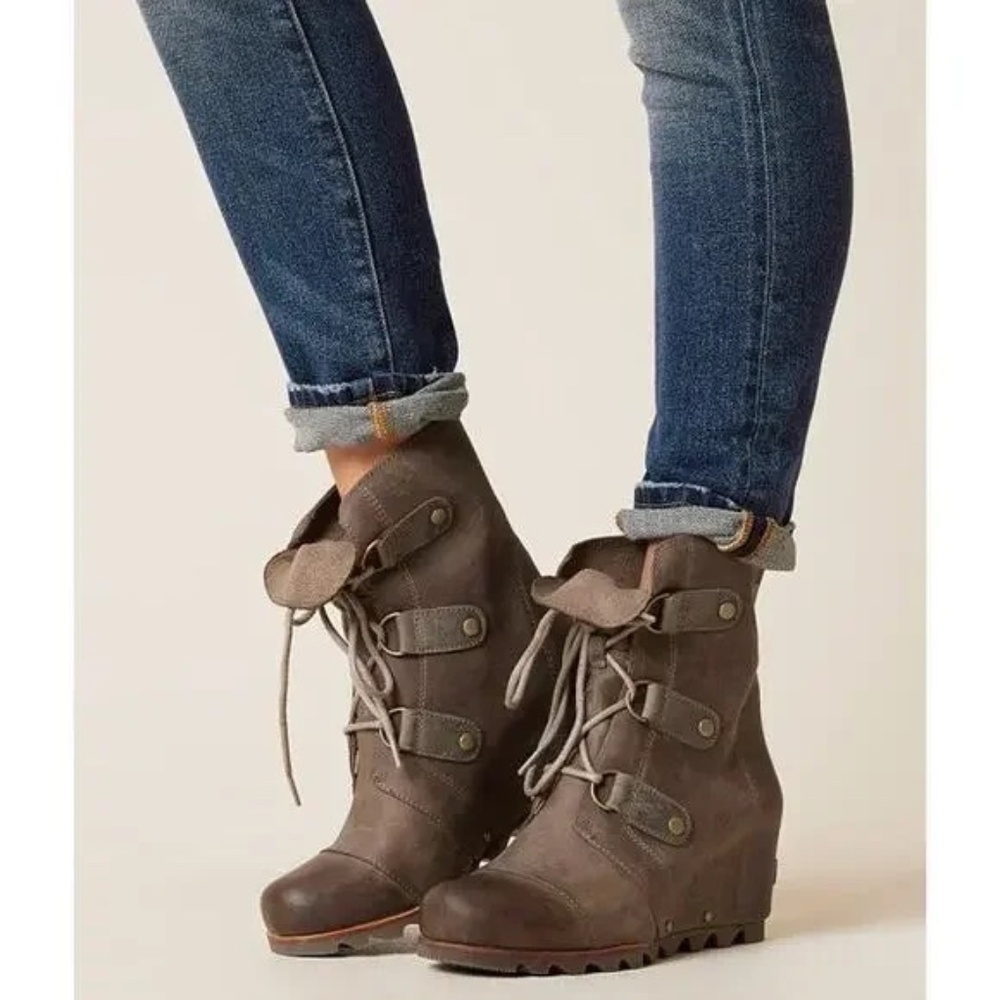 NEW!! Sorel Joan of II Wedge Arctic Cognac Boots - Picture 7 of 7